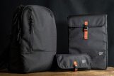 Stand-up backpack, PC sleeve case and roll-type pouch